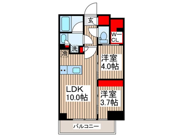 クレヴィアリグゼ日暮里根岸の物件間取画像